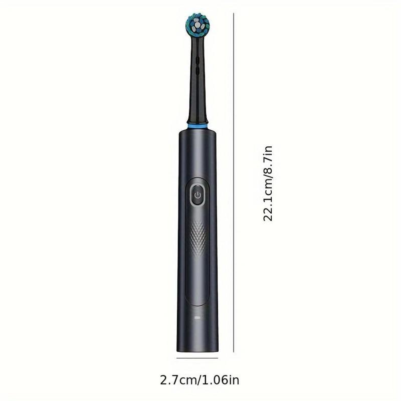 Rotating Round Head Electric Toothbrush, 1 Box Rechargeable Toothbrush & Replacement Brush Heads & Travel Case, Halloween Oral Care Product for Adults