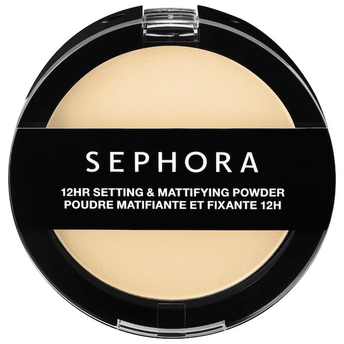 12HR Setting & Mattifying Pressed Powder for Long-lasting Makeup - Cosmetic Matte Setting Powder Translucent