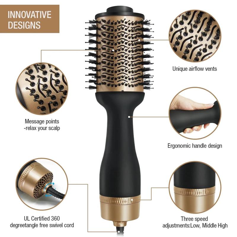 One Step Hair Dryer Brush, Hot Air Volume Brush, Comfort Blow Dryer Comb, Hair Blower Brush, Professional Hair Styling Tool for Women, Air Brush Tools, Blowout Brush, Silk Press, Stocking Fillers Gift, Hair Blower Brush, Christmas, Christmas Gift