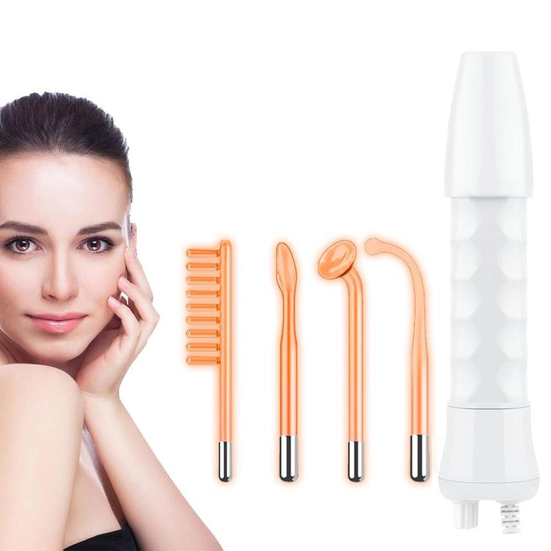 4-in-1 High Frequency Electrode Wand, 1 Set Facial Skincare Electric Massager, Face Hair Massage Comb Stick, Skin Care Machine, Back To School Birthday Gifts