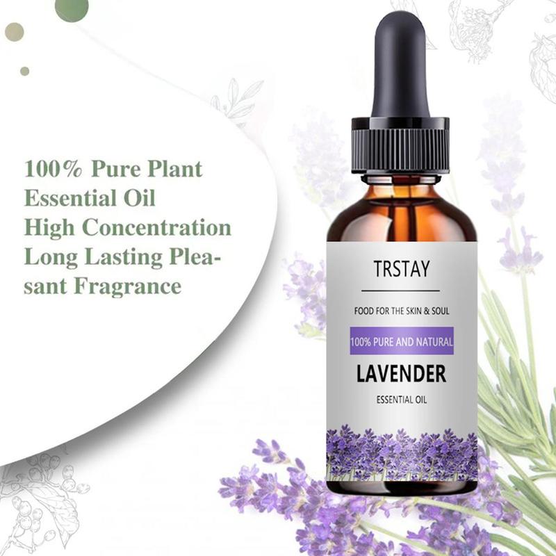 Natural Lavender Essential Oil, Long-lasting Fragrance Relaxing Essential Oil for Massage Shower, Nourishing Body Care Oil for Face, Neck, Hair