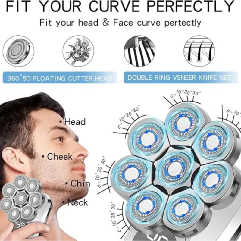 6 in 1 Electric Shaver, USB Rechargeable Electric Shaver, Household Men's Shaver, Men's Must-have, Holiday Gifts, Multifunctional Epilator, Christmas Gift