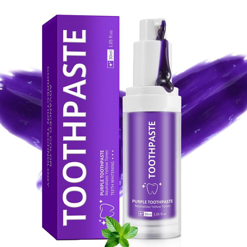 Purple Toothpaste, 1 Box Deep Cleaning Toothpaste, Oral Care Toothpaste for Removing Stains & Brightening Teeth, for Men & Women, Christmas Gift