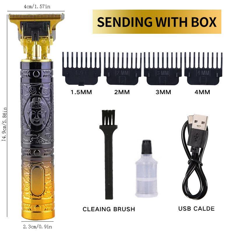 Professional Hair Trimmer with Accessories, Christmas Gifts Fall Gifts, 1 Box Rechargeable Hair Clipper with Stainless Steel Blade, Hair Trimmer for Home & Barber Shop, Winter Gift