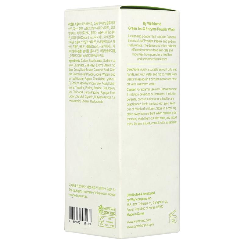 By Wishtrend Green Tea & Enzyme Powder Wash, 3.88 oz (110 g)