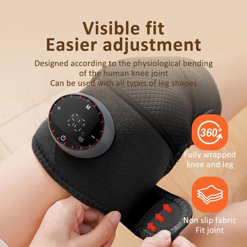 3 in 1 Electric Knee Massager, 1 Count 5 Speed Massage & 5 Heating Modes Massager, Shoulder & Knee & Elbow Massager for Home & Travel, Christmas Gift