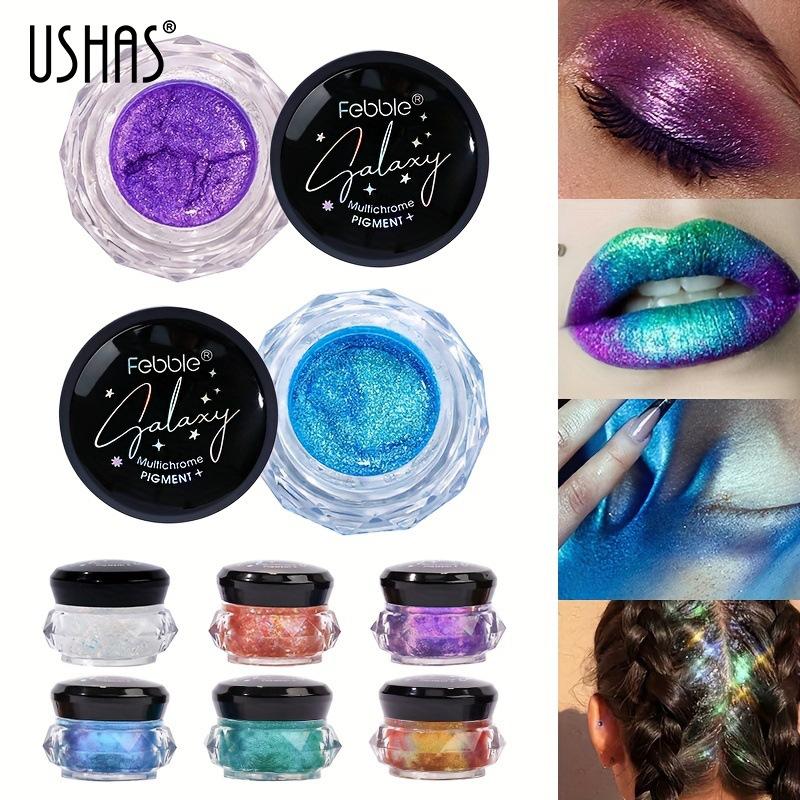 USHAS spot popular pearlescent eyeshadow 6-color pearlescent liquid eyeshadow sparkle colorful eyeshadow liquid eyeshadow cream chameleon eyeshadow glue