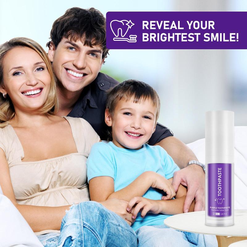 Purple Toothpaste, 1 Box Deep Cleaning Toothpaste, Oral Care Toothpaste for Removing Stains & Brightening Teeth, for Men & Women, Christmas Gift