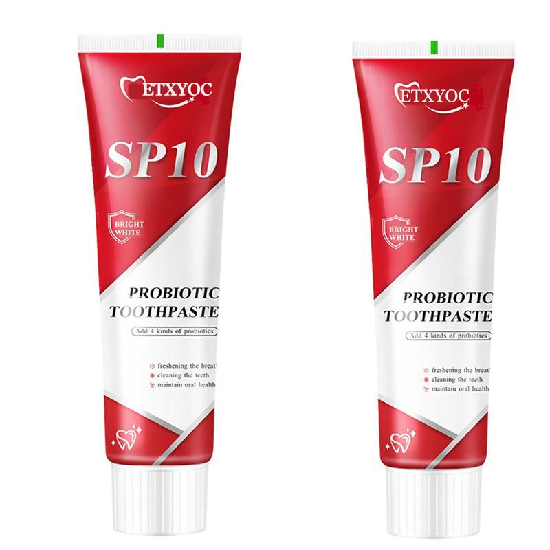 ETXYOC-Sp10 Probiotic Toothpaste,Sp-10 Ultra Whitening Toothpaste,Probiotics Bright White Toothpaste,Sp-10 Probiotic Toothpaste,Sp10 Toothpaste,Fresh Breath,Deep Cleaning Care Toothpaste（2Pcs) Oral Daily Gentle Intensive Cleansing Fresh Breath  toothpaste