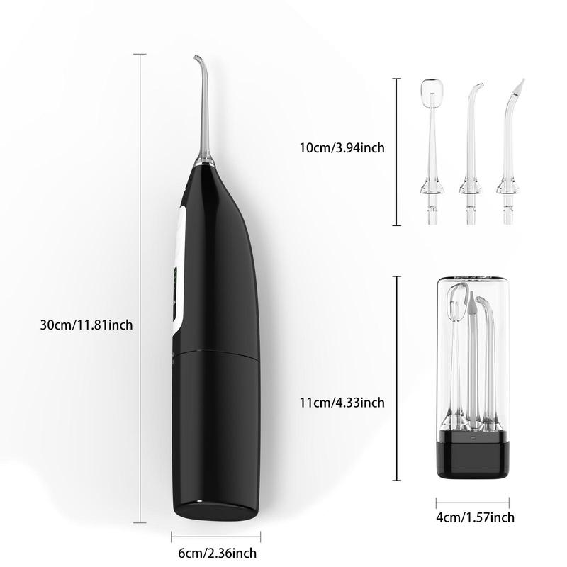 Water Flosser, 1 Count Rechargeable Oral Irrigator with Nozzles, Waterproof Dental Irrigator, Oral Care Tool for Home & Travel