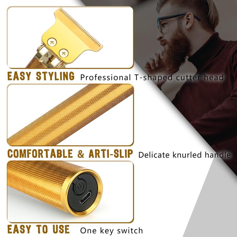 Hair Trimmer,USB Rechargeable Hair Clipper Beard Trimmer for Men,Professional Electric Cordless Hair Barber Trimmer For Men Clipper Beard Shaver Holiday Gifts