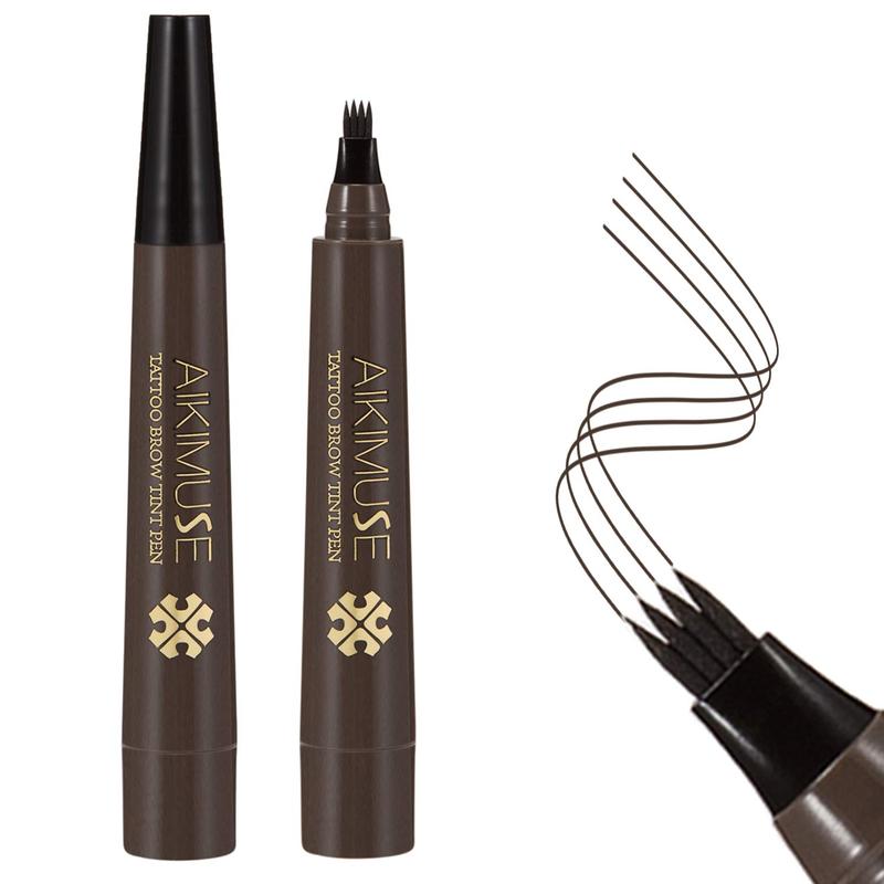 Liquid Eyebrow Pen Waterproof Microblading Eyebrow Pencil with a Micro-Fork Tip Applicator Creates Natural Looking Brows Effortlessly Makeup Smooth