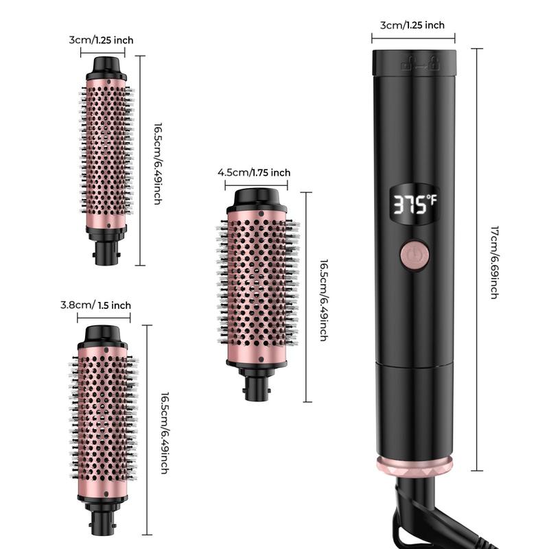 3 in 1 Thermal Round Brush, 1 Box Negative Ion Hot Thermal Brush for Curling and Volumizing, Professional Hair Styling Tool for Women & Girls