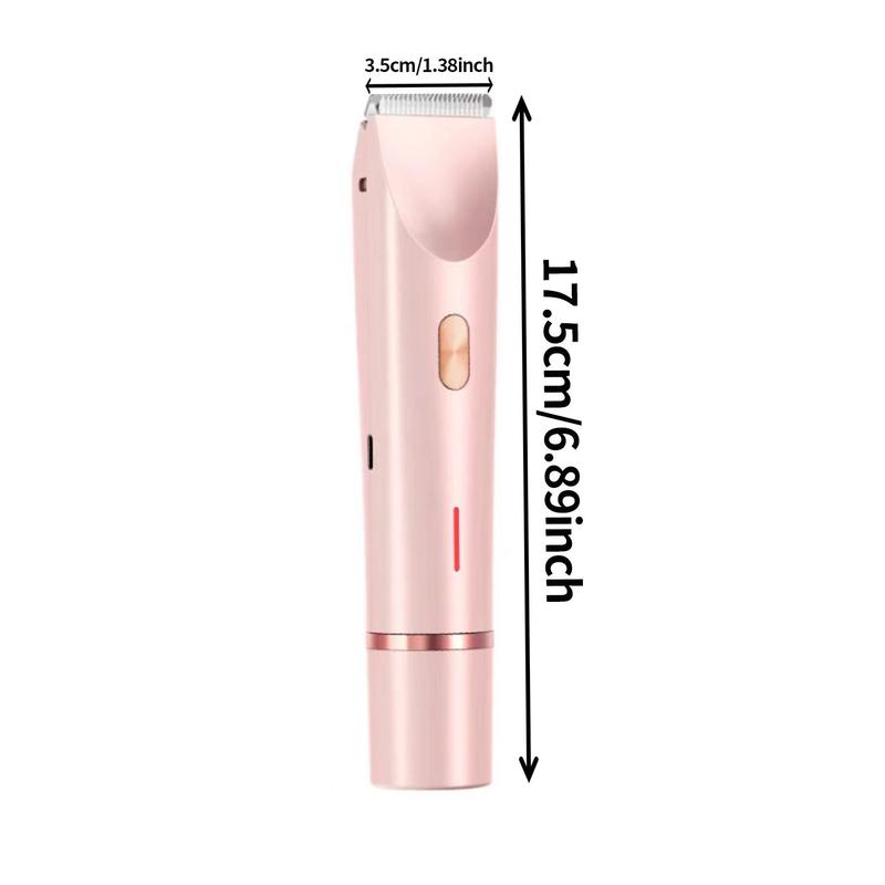 Electric Bikini Trimmer for Women, Rechargeable 2 in 1 Body & Facial Hair Removal, Waterproof Wet & Dry Use Trimmer for Women, Christmas Gift