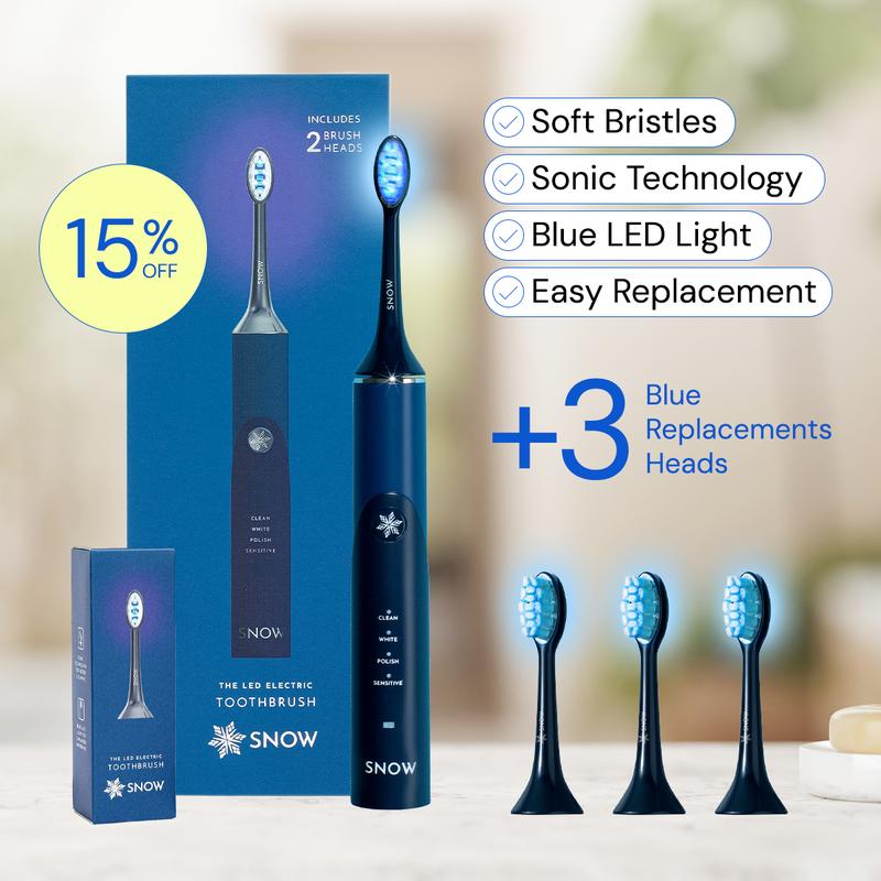 SNOW LED Whitening Electric Toothbrush Gen2 | Dentist-Designed Electric Toothbrush for Adults | Sonic Technology, LED Light, Modes, Timer, Rechargeable | Teeth Whitening