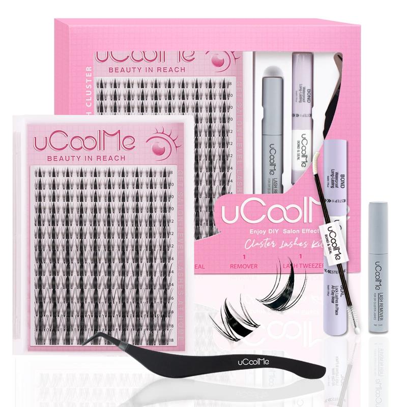 uCoolMe Fairy | Manga C Curl Wet Look DIY Lashes Extension Kit and Lash Clusters 8-18mm | Anime Style Lashes Lash Extensions Eyelashes Extensions Makeup Cosmetic