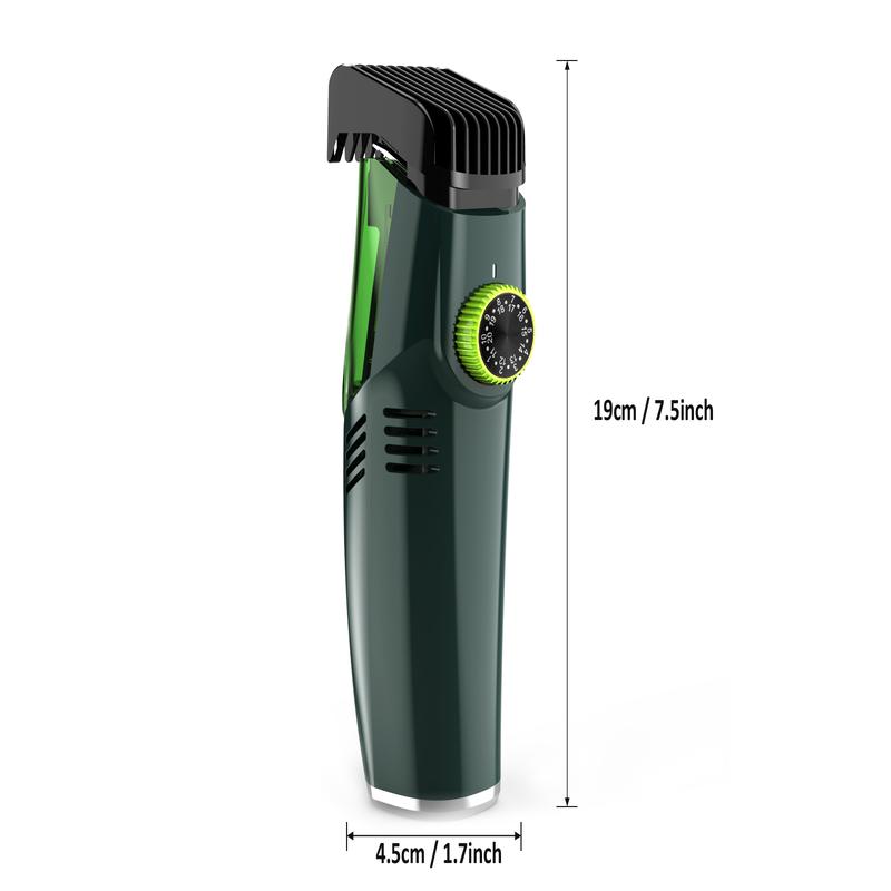 [Black Friday]For your Boys Vacuum Beard Shaver for Men, VAAGHANM Mustache Trimmer with 20 Length and Styles Adjustable, Built-in Vacuum Trimmer for Mustache, Sideburns, Facial Hair, Rechargeable, IPX6 Waterproof, 2 Comb, Best gift for men!