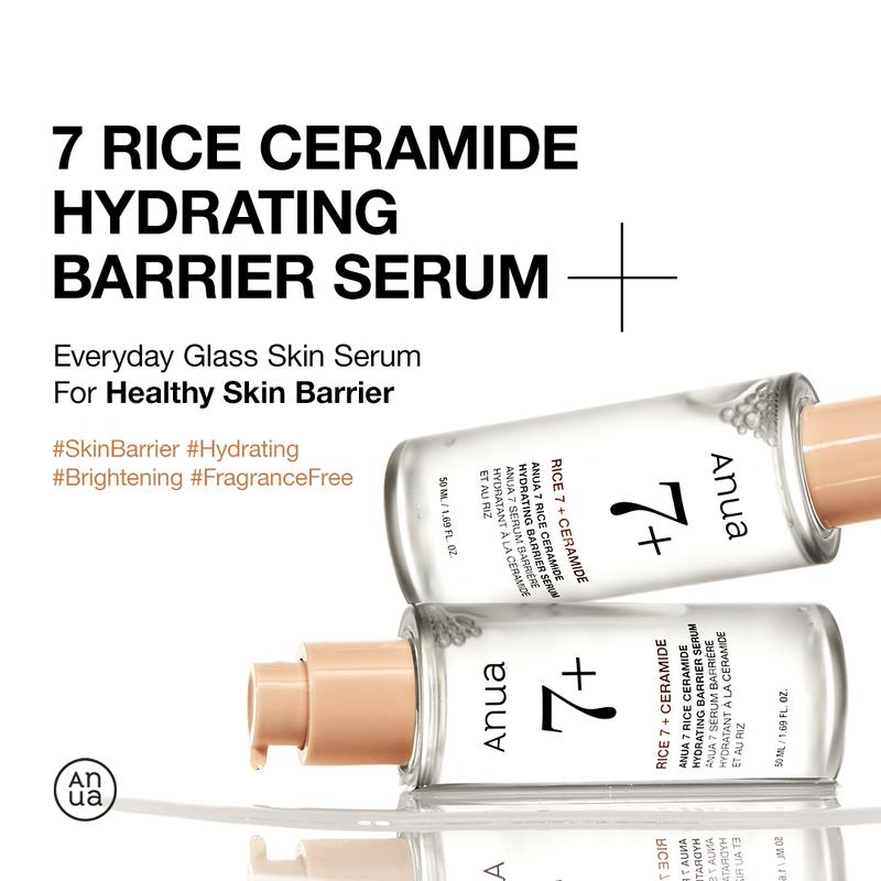 [Anua Official Shop] 7 Rice Ceramide Hydrating Barrier Serum (50ml, 1.69 fl.oz.) ｜ Skin Repair, Hydrate Skincare for Glass skin, korean skin care