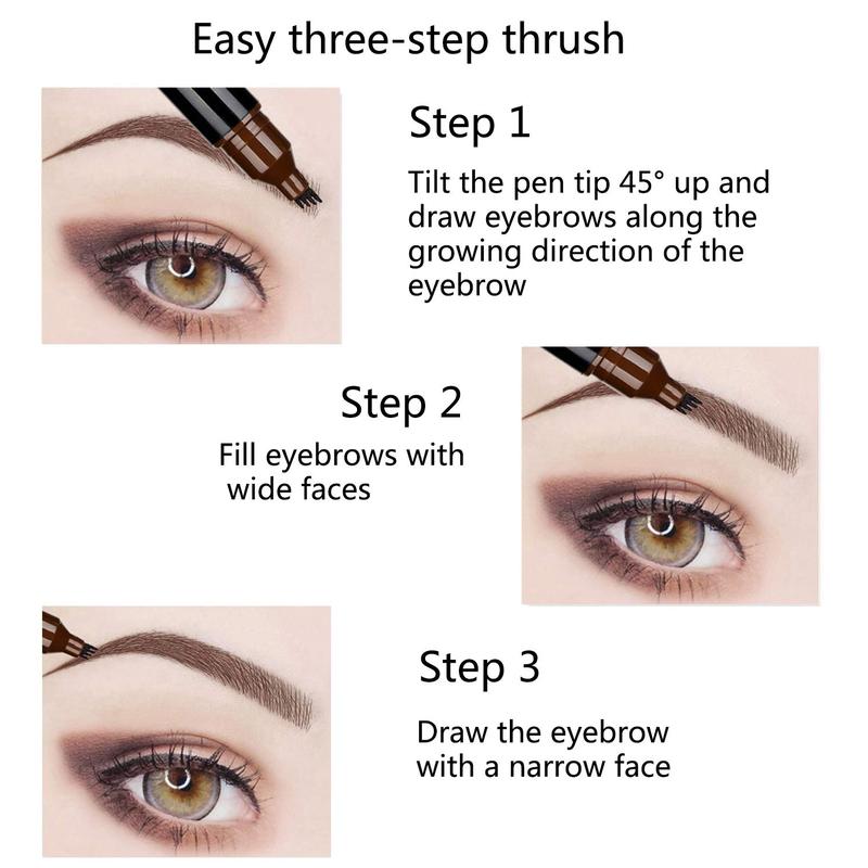 Liquid Eyebrow Pen Waterproof Microblading Eyebrow Pencil with a Micro-Fork Tip Applicator Creates Natural Looking Brows Effortlessly Makeup Smooth