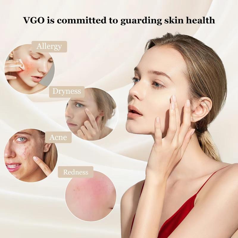 VGO-Vitamin C Serum, Moisturizer, and FacialCleanser Set Cleansing Moisturizing Suitable forsensitive skin-Live Skincare Radiance-A Daily Acne