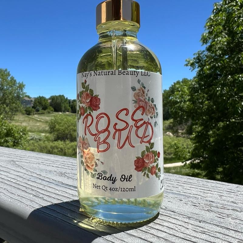 Rose Bud Body Oil - Luxurious Aromatic Blend, Nourishing Sunflower and Safflower Oils