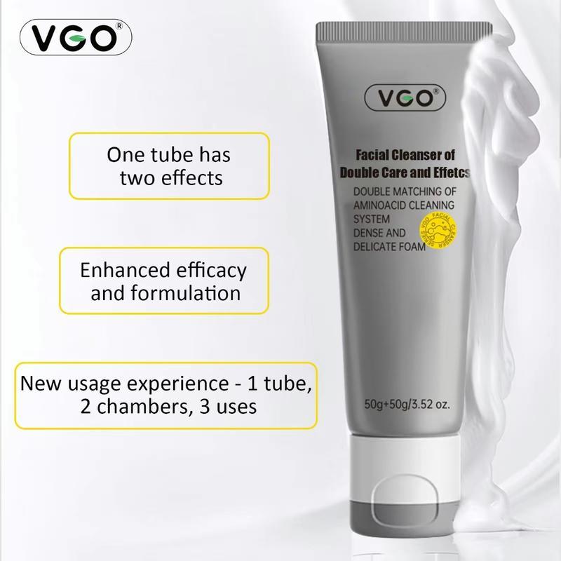 VGO-Vitamin C Serum, Moisturizer, and FacialCleanser Set Cleansing Moisturizing Suitable forsensitive skin-Live Skincare Radiance-A Daily Acne