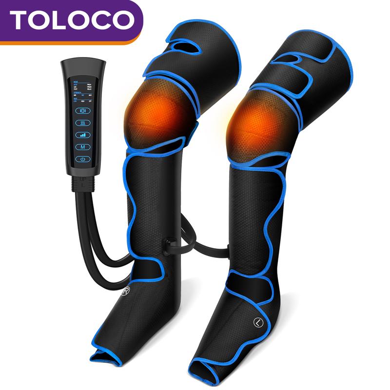 TOLOCO Leg Massager, ARelaxation and Relief with 6 Modes 3 Vibration, air Compression for Circulation, Birthday Christmas Gifts for Women&Men