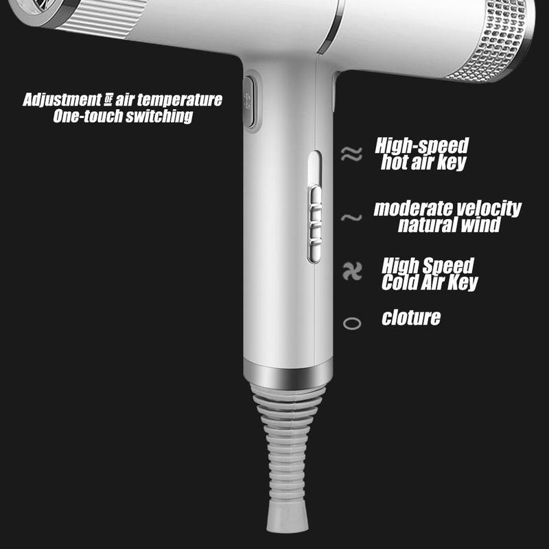 High-power 1000W Hair Dryer, Hair Dryer with 3 Nozzles, 3 Wind Speeds, 2 Temperature Levels, Hot and Cold Air, Double Temperature Control Protection, Low Noise, for Hair Salons, Homes, Dormitories, Travel, Gift Box