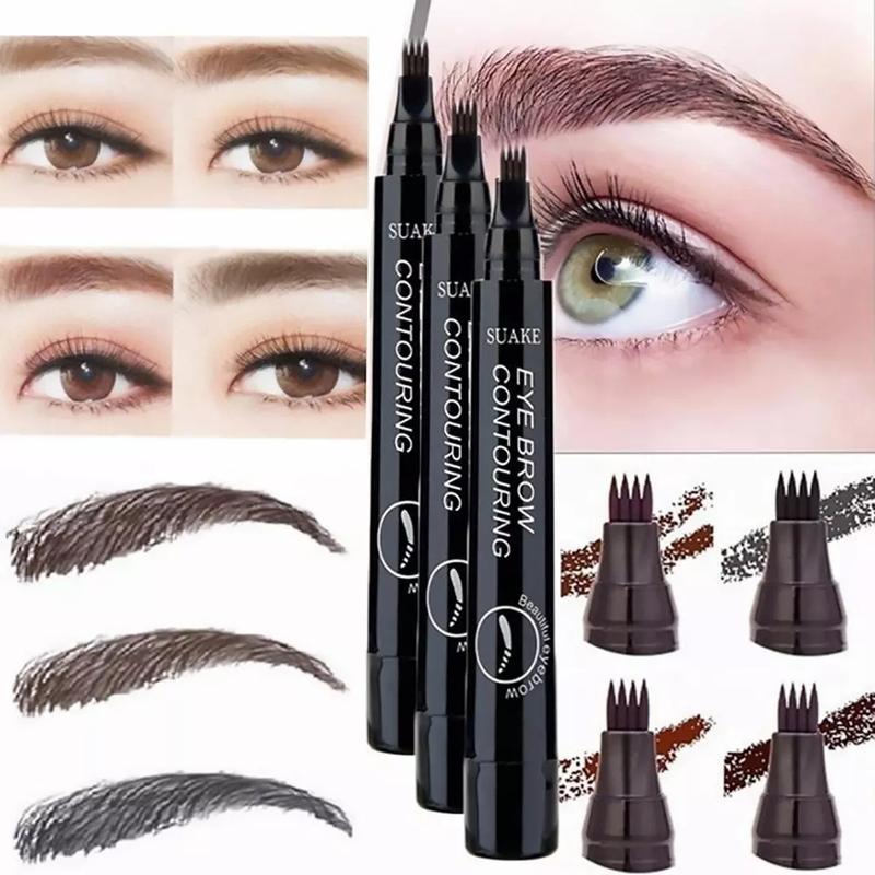 Waterproof 3D Microblading Eyebrow Pen – Natural, Long-Lasting Brows with Precision Fork Tip