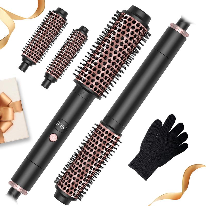 3 in 1 Thermal Round Brush, 1 Box Negative Ion Hot Thermal Brush for Curling and Volumizing, Professional Hair Styling Tool for Women & Girls