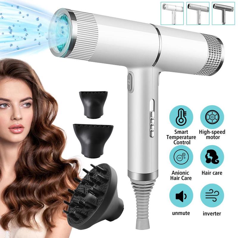 High-power 1000W Hair Dryer, Hair Dryer with 3 Nozzles, 3 Wind Speeds, 2 Temperature Levels, Hot and Cold Air, Double Temperature Control Protection, Low Noise, for Hair Salons, Homes, Dormitories, Travel, Gift Box