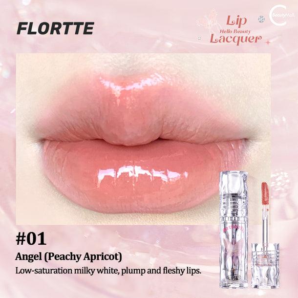 FLORTTE Merlia Lip Lacquer - Glossy Moisturizing Radiant Lipgloss Lip Care Lipstick