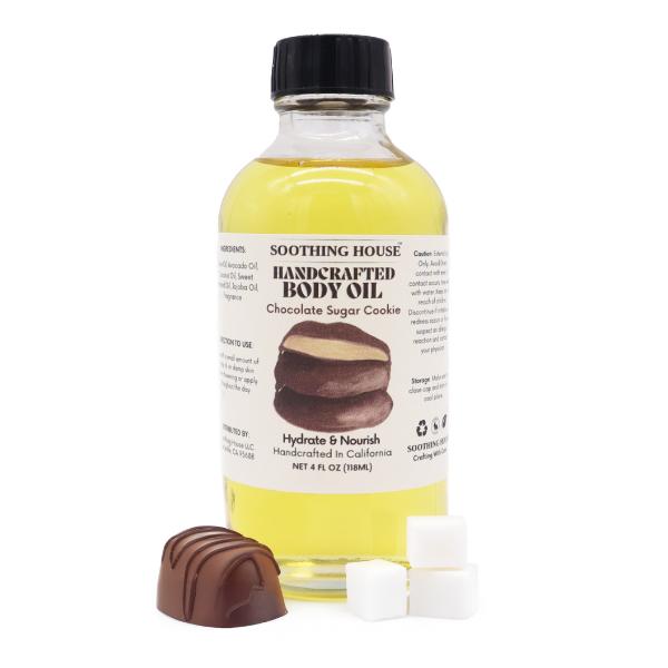 Handcrafted Chocolate Sugar Cookie Body Oil for Soft Skin