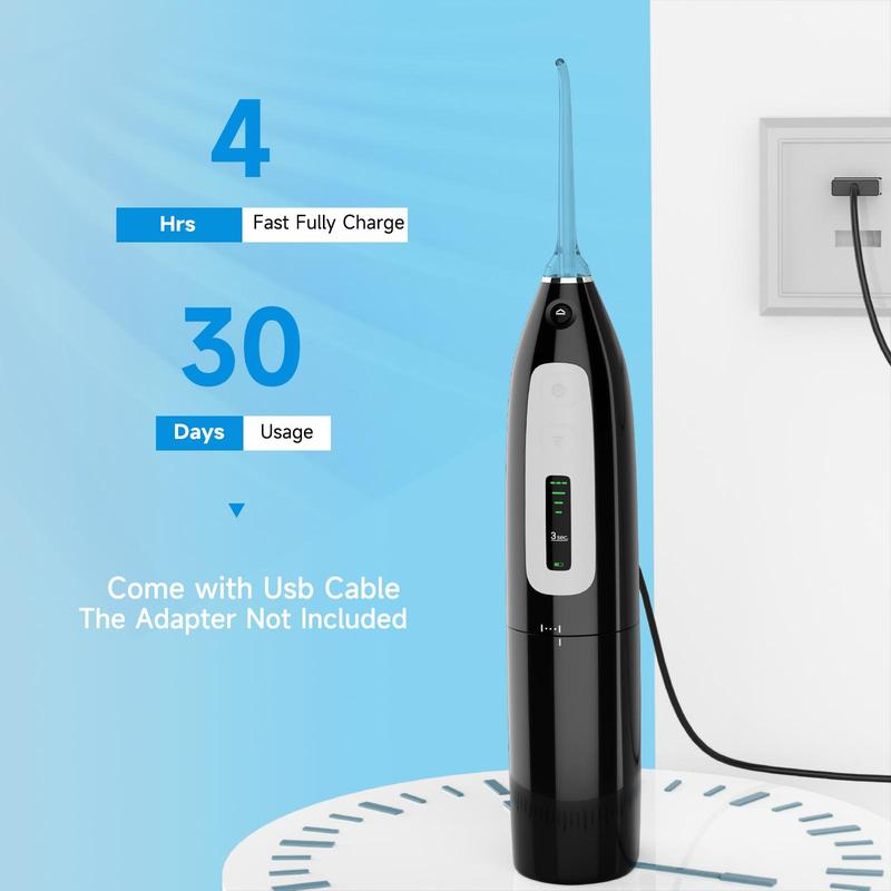 Water Flosser, 1 Count Rechargeable Oral Irrigator with Nozzles, Waterproof Dental Irrigator, Oral Care Tool for Home & Travel