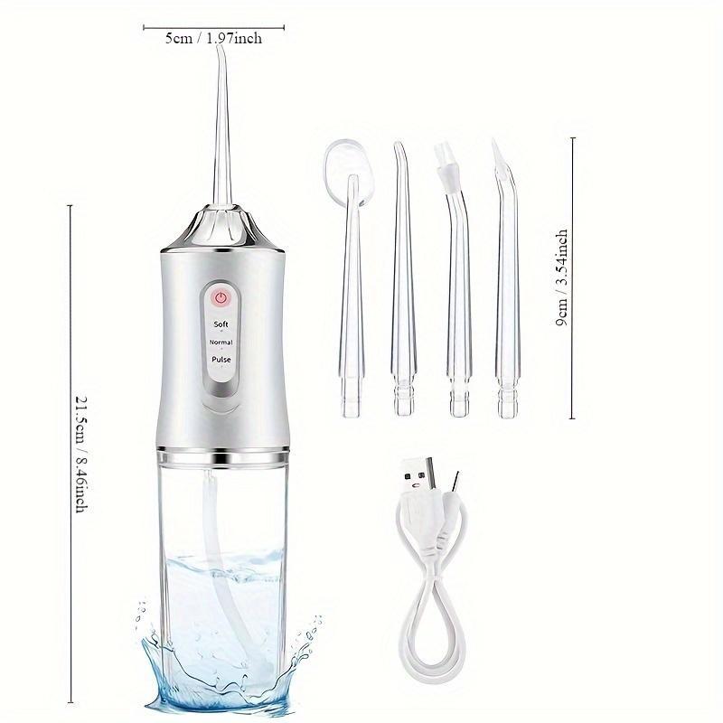 Portable Oral Irrigator, 1 Box Rechargeable Electric Water Flosser & Accessories, Household Oral Care Tool for Home & Travel, Christmas Gift