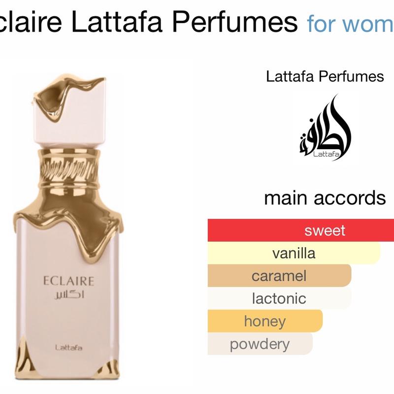 Lattafa Perfumes Eclair Eau De Parfum For Women - Long Lasting Perfume For Women - Sweet Honey and Vanilla Scent