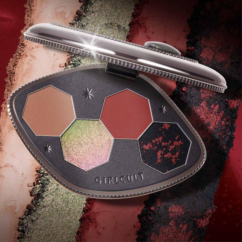 4 Color Eyeshadow Palette, Matte & Glitter Eye Shadows Palette, Long Lasting Shimmering Eye Cosmetic, High Pigmented Blendable Eye Makeup Products, Christmas Gift