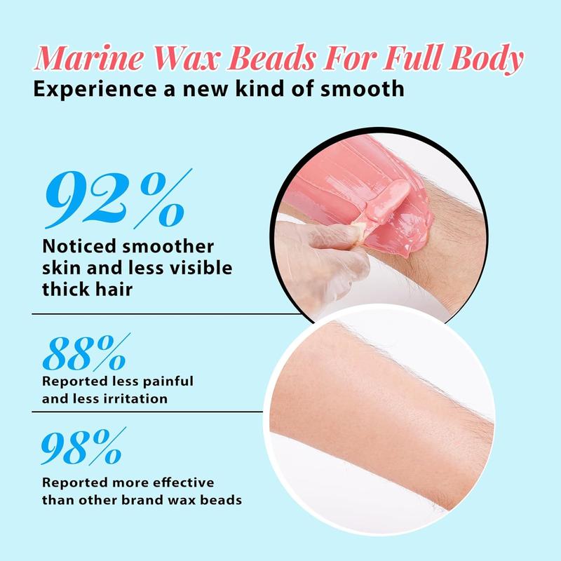 Complete Home Waxing Kit for Women:  Brazilian Eyebrow Bikini  &   - with 5 Packs Hard Wax Beads Digital Wax Warmer for Hair Removal