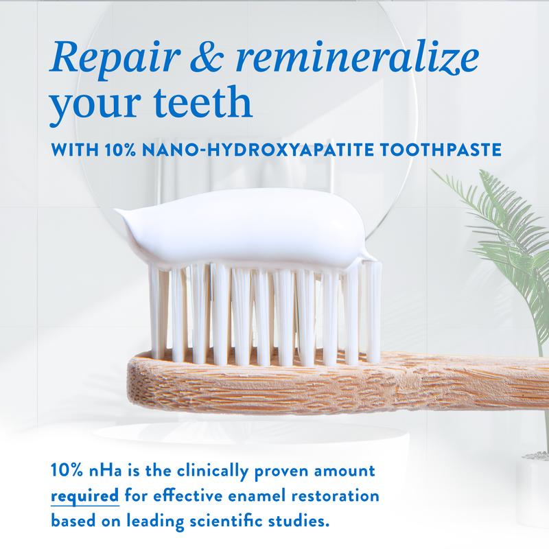 Mouthology Fluoride-Free 10% Nano Hydroxyapatite Toothpaste with Xylitol - Safe, Fluoride & SLS Free Formula for Natural Cavity Prevention to Repair & Remineralize Teeth. Non-Toxic Oral Care for Healthy Dental Hygiene without Harmful Chemicals.