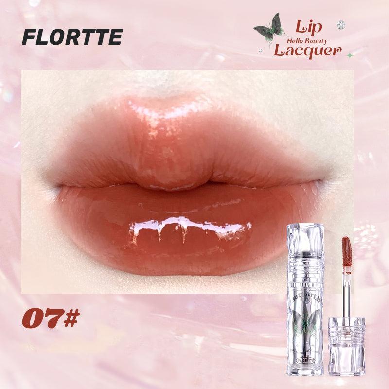 FLORTTE Merlia Lip Lacquer - Glossy Moisturizing Radiant Lipgloss Lip Care Lipstick