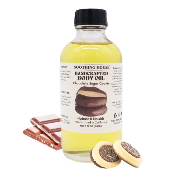 Handcrafted Chocolate Sugar Cookie Body Oil for Soft Skin