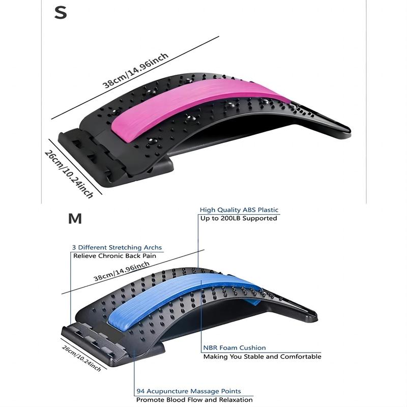 Adjustable Back Stretcher, Multifunctional Lumbar Back Stretching Device, Lumbar Back Stretcher, Spinal Decompression Device