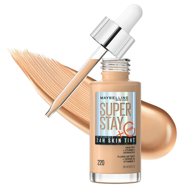 Maybelline Super Stay Up to 24HR Skin Tint, Radiant Light-to-Medium Coverage Foundation, Makeup Infused With Vitamin C