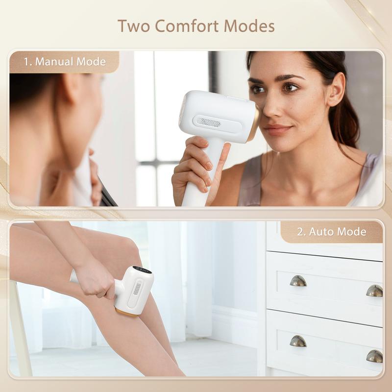 IPL At-Home Ice-cooling Laser Hair Removal Device,for Body, Face, Bikini Line, Legs, Armpit, Unlimited flashes, FDA Cleared ipl device