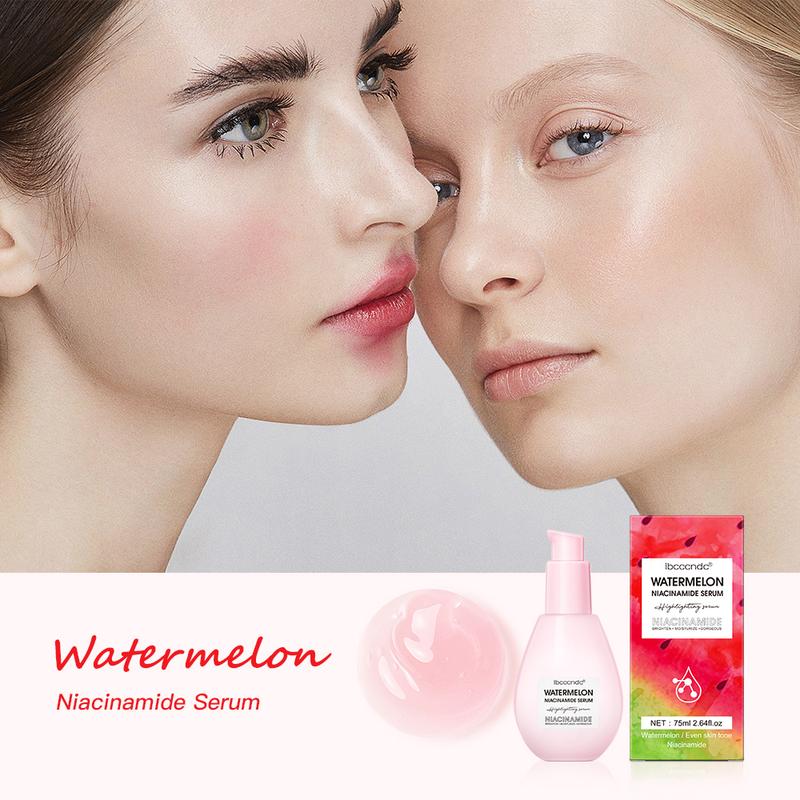 Watermelon Niacinamide Moisturize Serum for Face Skin Care, Hydrating & Brighten with Hyaluronic Acid, Glycerin and Vitamin E, Lightweight Facial Serum & Priming Liquid Highlighter(75ml)