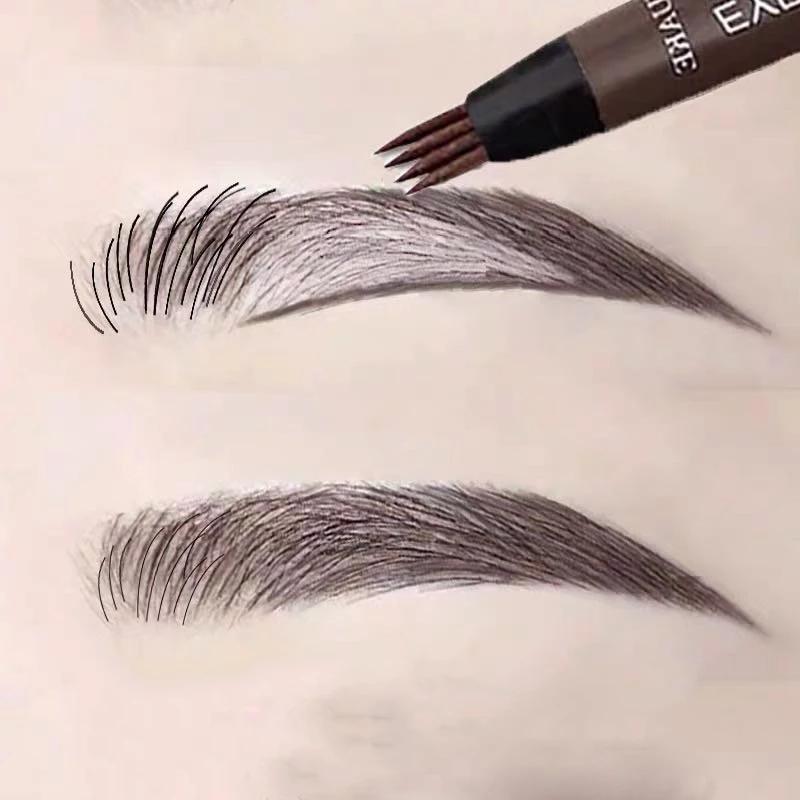 Waterproof 3D Microblading Eyebrow Pen – Natural, Long-Lasting Brows with Precision Fork Tip