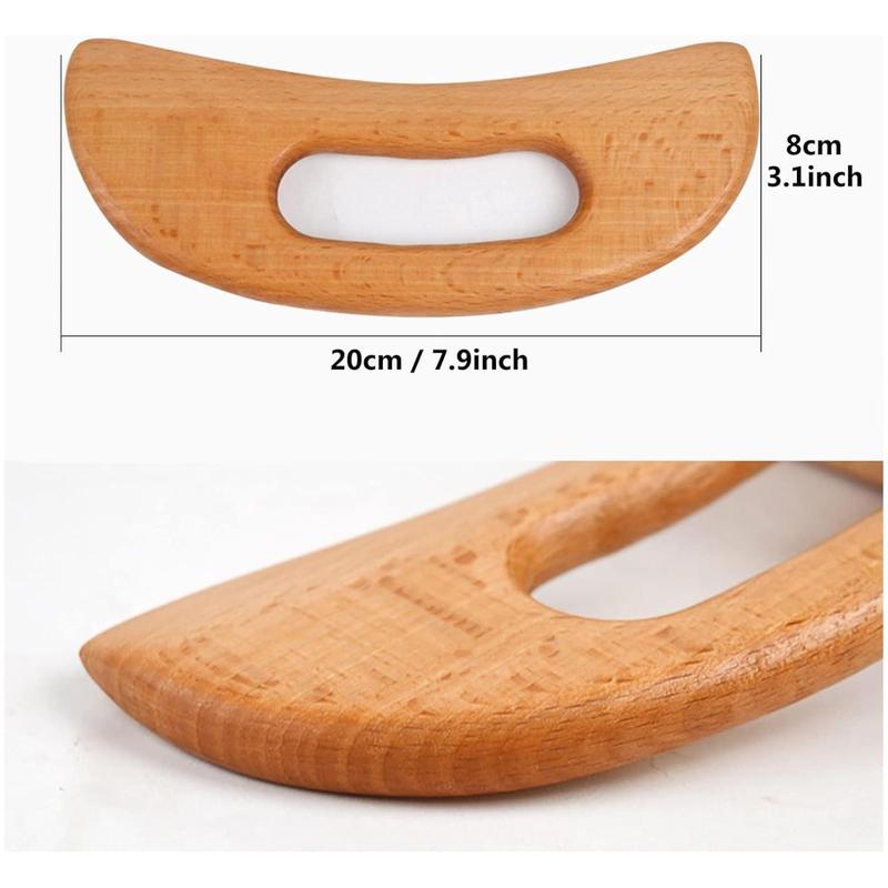 Wooden Manual Massage Tool, Double Ended Acupoint Relaxation Scraping Board, Handheld Massage Tool for Muscle Fatigue Relief, Christmas Gift