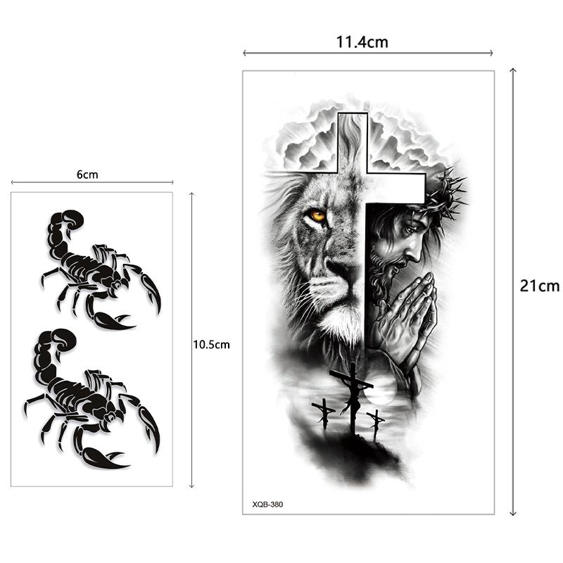 36 Sheets Temporary Tattoos Stickers, 12 Sheets Fake Body Arm Chest Shoulder Tattoos for Men or Women with 24 Sheets Tiny Black