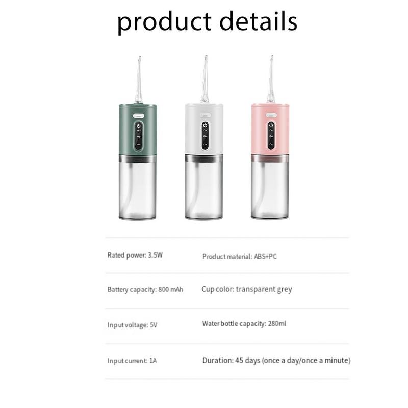 5 in 1 Oral Irrigator, 1 Set 4 Modes Deep Cleaning Oral Irrigator, Cordless Water Flosser, Handheld Electric Oral Irrigator for Home & Travel, Water Dental Flosser, Christmas, Fall, Ideal Winter Gift