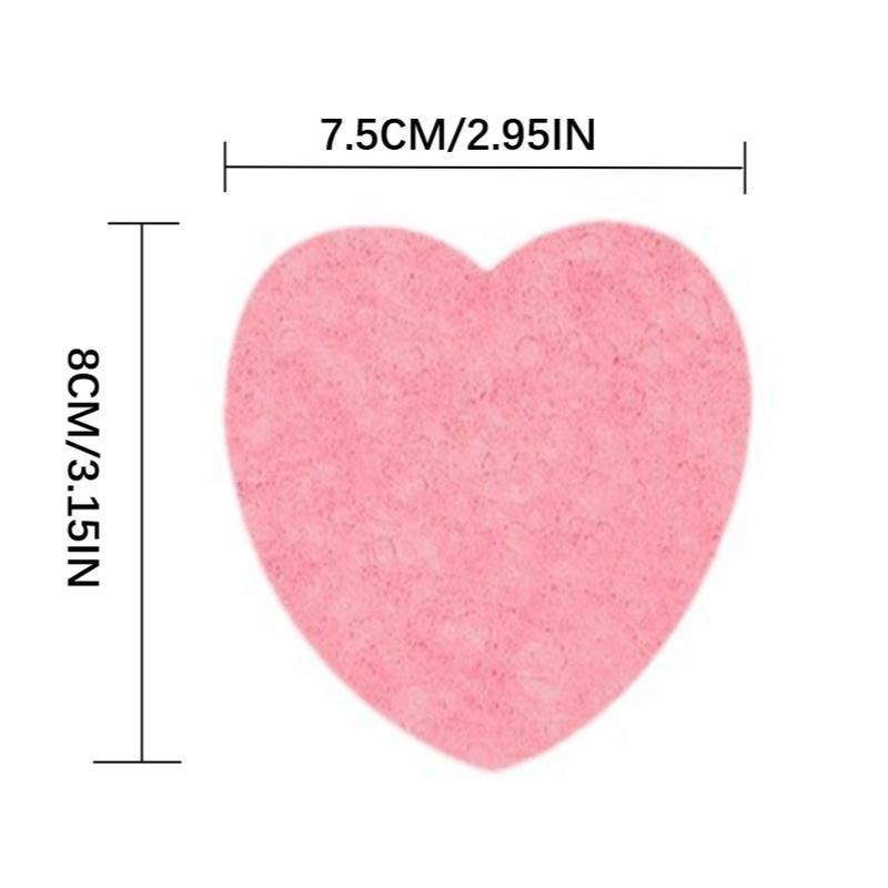 Heart Shaped Makeup Remover Pads, 50pcs set Disposable Makeup Remover Pads, Soft Makeup Remover Pads, Makeup Removal Pads, Facial Cleaning Pads